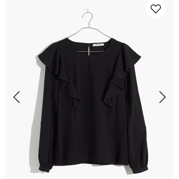 NEW! Madewell Ruffle Front Top - Picture 1 of 11